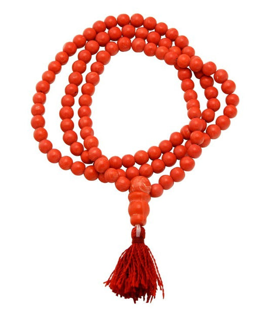 Coral Mala/ Original Red Coral Rosary (3mm)