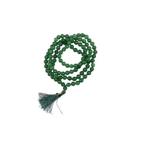 Green Hakik Mala / Green Agate Mala (8mm)