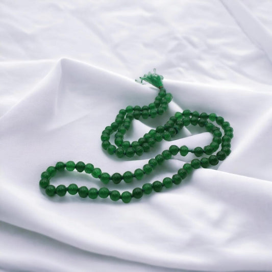 Green Hakik Mala/ Green Agate Mala (6mm)