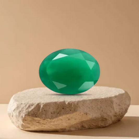 6 Ratti Natural Chalcedony (Green Onyx)