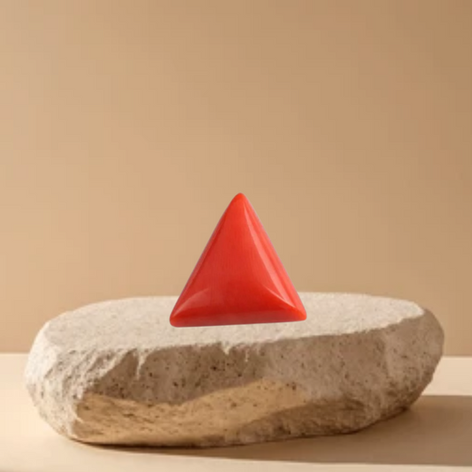 6 Ratti Triangular Red Coral