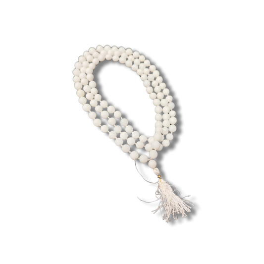 White Hakik Mala (8mm)