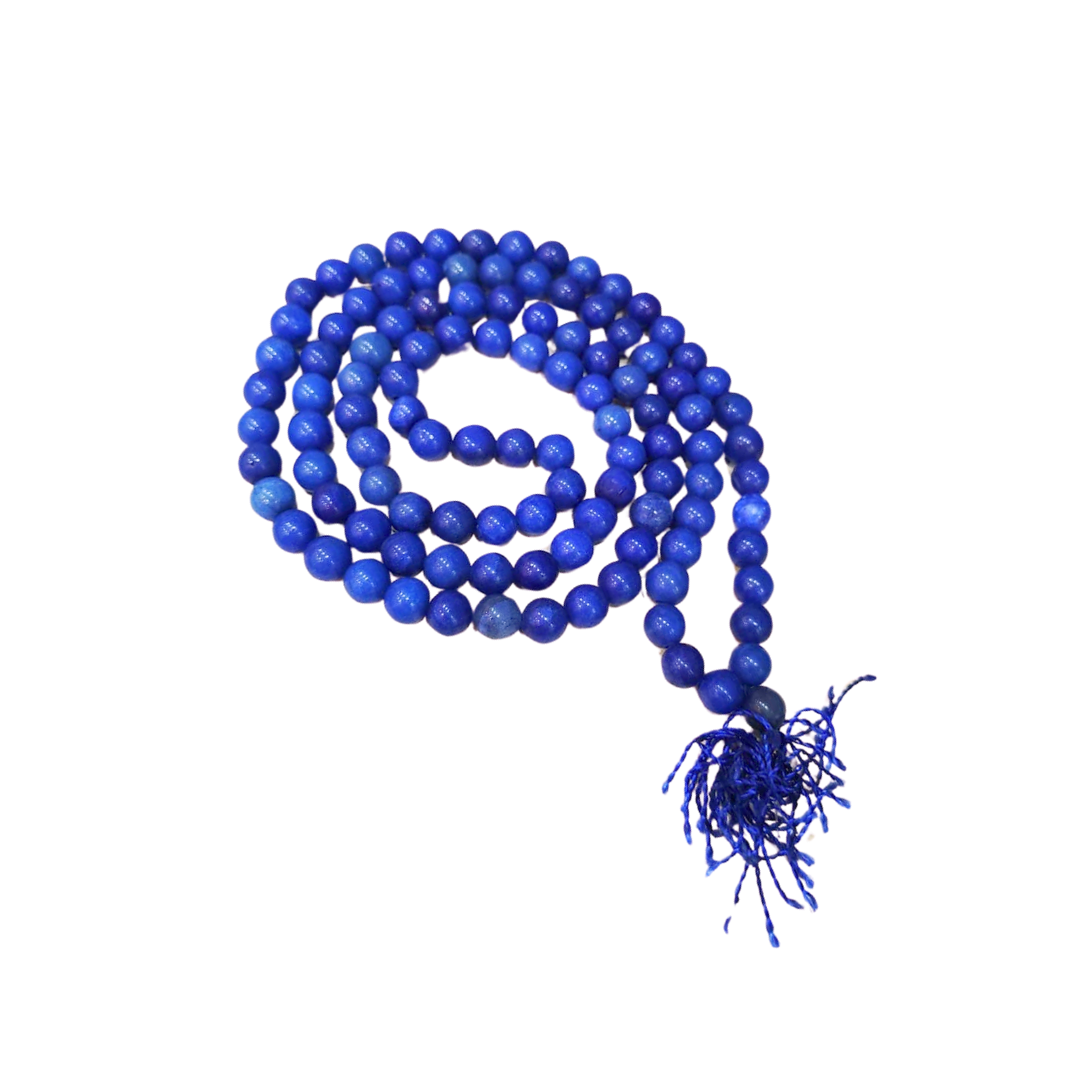 Blue Hakik Mala/ Blue Agate Mala (6mm)