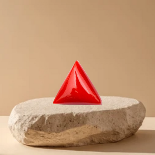 7 Ratti Triangular Red Coral