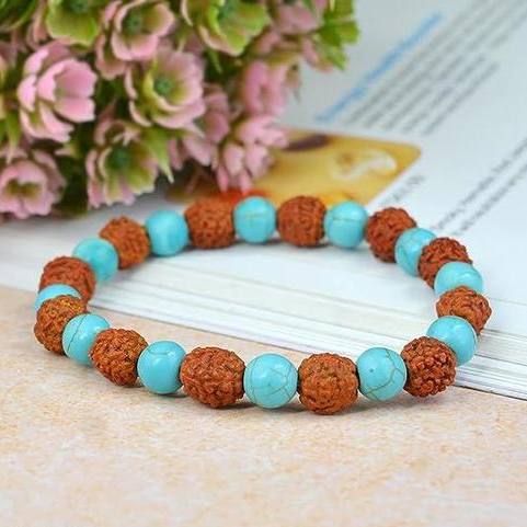 Rudraksha Firoza Divine Bracelet